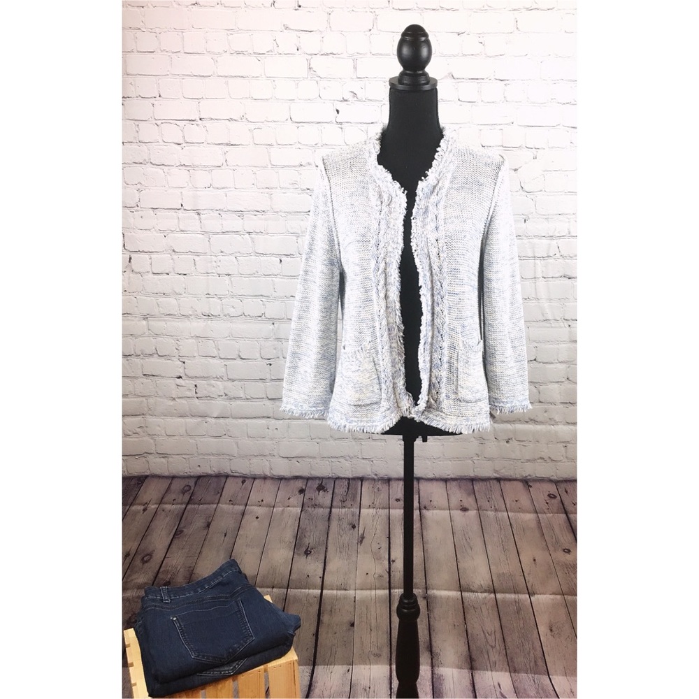 Motherhood Maternity Frayed edge tweed blazer